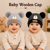 THE LITTLE LOOKERS Baby Winter Wool Cap with Double Pom Pom | Soft Knitted Beanie Hat for Boys & Girls | Warm Stretchable Acrylic Wool Cap for Infants & Toddlers (0-2 Years)