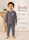THE LITTLE LOOKERS Kids Winter Thermal Wear | Unisex Fleece Innerwear Set for Baby Girl & Baby Boy | Warm Woolen T-Shirt & Bottom Set