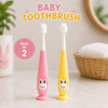 THE LITTLE LOOKERS Baby Toothbrush I Supersoft Bristles & Section Cup Base Tooth Brush for Kids/Babies/Toddlers - (Pack of 2)
