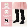 The Little Lookers Girls Cotton Knit Stockings with Flower – Soft Stretch Baby & Kids Tights