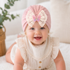 THE LITTLE LOOKERS Baby Turban Cap | Soft Bow Knot Hat for Newborn Boys & Girls (3-18 Months)