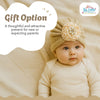 THE LITTLE LOOKERS Knitted Turban Cap with Flower & Pearl Accent – Soft, Stylish & Comfortable Headwrap for Newborns & Toddlers Baby Girls/ Boys (0-12 Months)