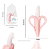 The Little Lookers Single Silicone Banana Shaped Teething Toothbrush/Teether for Baby/Toddlers/Infants/Children