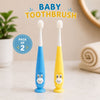 THE LITTLE LOOKERS Baby Toothbrush I Supersoft Bristles & Section Cup Base Tooth Brush for Kids/Babies/Toddlers - (Pack of 2)