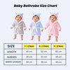 THE LITTLE LOOKERS Bathrobe for Babies | Super Soft & Absorbent | Hooded Bathrobe for Kids | Baby Hooded Bathgown for Newborn & Infant