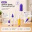 THE LITTLE LOOKERS Baby Bottles Cleaning Brushes 360° Rotatable, Feeding Bottle Nipple & Straw Cleaner Set with Anti Slip Handle, Easy to Clean Corner, BPA-Free Silicone Bristles