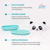 THE LITTLE LOOKERS Cartoon Soap Case Bathtub Soap Box, Soap Dish Holder for Kids, Bathroom Soap Stand, Soap Stand with Cover (Panda)
