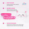 THE LITTLE LOOKERS Cartoon Soap Case Bathtub Soap Box, Soap Dish Holder for Kids, Bathroom Soap Stand, Soap Stand with Cover (Bunny)