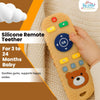 THE LITTLE LOOKERS Baby Silicone Remote Control Teether – BPA-Free Infant Teething Toy with Textured Buttons & Bear Design – Safe, Soft & Easy to Hold for Teething Relief
