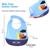 THE LITTLE LOOKERS Silicone Feeding Bib with Adjustable Strap, Waterproof, Easy to wash, Stain Proof | BPA Free/Soft Material Bibs with Tray/Food Catcher
