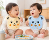 THE LITTLE LOOKERS Baby bibs with Snap button closure /Apron| Cute Animal Soft Cotton Fabric with PVC on Back for Quick Absorption & Fast Drying for Newborns/babies (0-3 years)
