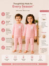 THE LITTLE LOOKERS Kids Winter Thermal Wear | Unisex Fleece Innerwear Set for Baby Girl & Baby Boy | Warm Woolen T-Shirt & Bottom Set