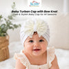 THE LITTLE LOOKERS Baby Turban Cap | Bow Knot Headwear for Newborn Boys & Girls | Soft & Cute Baby Hat | Cap for Babies | Lovely Flower Turban Cap 3-12 Months