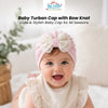 THE LITTLE LOOKERS Baby Turban Cap | Bow Knot Headwear for Newborn Boys & Girls | Soft & Cute Baby Hat | Cap for Babies | Lovely Flower Turban Cap 3-12 Months