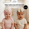 THE LITTLE LOOKERS Baby Turban Cap | Bow Knot Headwear for Newborn Boys & Girls | Soft & Cute Baby Hat | Cap for Babies | Lovely Flower Turban Cap 3-12 Months
