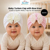 THE LITTLE LOOKERS Baby Turban Cap | Bow Knot Headwear for Newborn Boys & Girls | Soft & Cute Baby Hat | Cap for Babies | Lovely Flower Turban Cap 3-12 Months