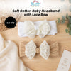 THE LITTLE LOOKERS Baby Hairband | Lace Bow Headbands | Stretchable & Lightweight | Headband for Newborns, Infants & Girls | Soft Elastic Cotton Hair Band