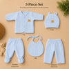 THE LITTLE LOOKERS Baby Winter 5-Piece Set | Soft Cotton Quilted Top, Cap, Bib & 2 Bottoms | Warm Clothing Set for Babies