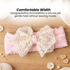THE LITTLE LOOKERS Baby Hairband | Lace Bow Headbands | Stretchable & Lightweight | Headband for Newborns, Infants & Girls | Soft Elastic Cotton Hair Band