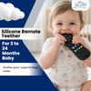 THE LITTLE LOOKERS Baby Silicone Remote Control Teether – BPA-Free Infant Teething Toy with Textured Buttons & Bear Design – Safe, Soft & Easy to Hold for Teething Relief