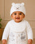 THE LITTLE LOOKERS New Born Baby Suit 5-Piece Set | Soft Polyester Quilted Top, Cap, Bib & 2 Bottoms (Open/Folded Feet)| Warm Clothing Set for Babies