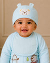 THE LITTLE LOOKERS Baby Winter 5-Piece Set | Soft Cotton Quilted Top, Cap, Bib & 2 Bottoms | Warm Clothing Set for Babies