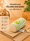 The Little Lookers Feeder Cover Sleeve with Handles | Soft Protective Bottle Holder for Baby Feeding Bottles | Water Proof/Resistant Bottle Cover with Anti-Slip Base | Fits Wide Neck / Philips Avent Bottles 240ml/8oz & 330ml/11oz