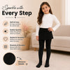 THE LITTLE LOOKERS Baby Girls Glitter Stockings | Soft Stretch Footed Cotton Blend Tights | Breathable, Machine Washable Leggings