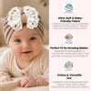 THE LITTLE LOOKERS Baby Turban Cap | Bow Knot Headwear for Newborn Boys & Girls | Soft & Cute Baby Hat | Cap for Babies | Lovely Flower Turban Cap 3-12 Months