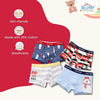 THE LITTLE LOOKERS Baby Underwear for Boys | Undergarment | Cotton Soft & Comfortable Kids Innerwear | Multi Cute Patterns | Boxer | Underwear for Baby/Toddler/Kids | (Pack of 4)