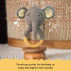 TOYPENTER Baby Rattle for Newborn, Crochet Elephant Rattle/Soft Toys for Newborns/Infants/Kids & Babies