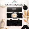 THE LITTLE LOOKERS Baby Hairband | Lace Bow Headbands | Stretchable & Lightweight | Headband Accessory for Newborns, Infants & Girls | Soft Elastic Cotton Hair Band 3 pcs Set (6 Months - 5Years)
