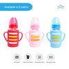 The Little Lookers High Borosilicate Glass Feeding Bottle with Handle Silicon Cover for Baby/Feeder for Newborn | Super Soft Flow Control & Anti Colic Nipple for Infants/Toddlers(Pack of 3)