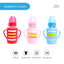 The Little Lookers High Borosilicate Glass Feeding Bottle with Handle Silicon Cover for Baby/Feeder for Newborn | Super Soft Flow Control & Anti Colic Nipple for Infants/Toddlers(Pack of 3)