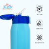 THE LITTLE LOOKERS Stainless Steel Insulated Sipper Bottle for Kids/Sipper School Bottle/Sipper Bottle with Straw/Travelling Water Bottle for Kids with Pop Up Straw (Pink,550ml)