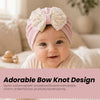 THE LITTLE LOOKERS Baby Turban Cap | Bow Knot Headwear for Newborn Boys & Girls | Soft & Cute Baby Hat | Cap for Babies | Lovely Flower Turban Cap 3-12 Months