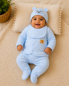 THE LITTLE LOOKERS Baby Winter 5-Piece Set | Soft Cotton Quilted Top, Cap, Bib & 2 Bottoms | Warm Clothing Set for Babies