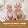 THE LITTLE LOOKERS Baby Hairband | Lace Bow Headbands | Stretchable & Lightweight | Headband for Newborns, Infants & Girls | Soft Elastic Cotton Hair Band