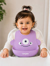 THE LITTLE LOOKERS Silicone Baby Feeding Bib Waterproof Adjustable Neck Closure Wide Food Catcher Pocket