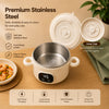 THE LITTLE LOOKERS Electric Baby Food Warmer Rechargeable Stainless Steel Bowl Smart LED Display USB Charging Portable Baby Feeding Bowl with Suction Plate | SUS304 Stainless Steel, Food Grade PP, One Touch Operation, Dual Heat Mode