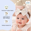 THE LITTLE LOOKERS Baby Hairband | Lace Bow Headbands | Stretchable & Lightweight | Headband for Newborns, Infants & Girls | Soft Elastic Cotton Hair Band