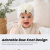 THE LITTLE LOOKERS Baby Turban Cap | Bow Knot Headwear for Newborn Boys & Girls | Soft & Cute Baby Hat | Cap for Babies | Lovely Flower Turban Cap 3-12 Months