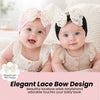 THE LITTLE LOOKERS Baby Hairband | Lace Bow Headbands | Stretchable & Lightweight | Headband for Newborns, Infants & Girls | Soft Elastic Cotton Hair Band