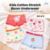 THE LITTLE LOOKERS Underwear for Baby Girl | Cotton Soft and Comfortable Kids Innerwear | Undergarment | Various Cute Patterns | Multicolor (Pack of 4)