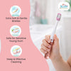 THE LITTLE LOOKERS Kids Toothbrush | Soft Bristles for Gentle Clean | Glitter Toothbrush | Easy To Hold Handle | Manual Toothbrushes for Babies/Kids/Toddlers