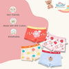 THE LITTLE LOOKERS Underwear for Baby Girl | Cotton Soft and Comfortable Kids Innerwear | Undergarment | Various Cute Patterns | Multicolor (Pack of 4)