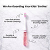THE LITTLE LOOKERS Kids Toothbrush | Soft Bristles for Gentle Clean | Glitter Toothbrush | Easy To Hold Handle | Manual Toothbrushes for Babies/Kids/Toddlers