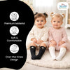 THE LITTLE LOOKERS Socks for Kids | Kid's Compact Cotton Stretch Solid Knee Length Sock | Stylish Socks | No Tightness | Cute Bow Pattern