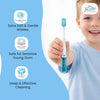 THE LITTLE LOOKERS Kids Toothbrush | Soft Bristles for Gentle Clean | Glitter Toothbrush | Easy To Hold Handle | Manual Toothbrushes for Babies/Kids/Toddlers (Blue)