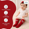 THE LITTLE LOOKERS Socks for Kids | Kid's Compact Cotton Stretch Solid Knee Length Sock | Stylish Socks | No Tightness | High-Top, Bow Pattern